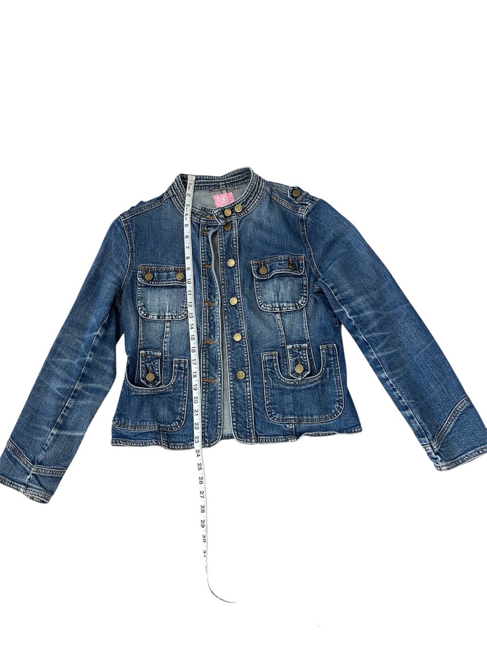 Monte Carlo Blue Denim Jacket Cotton Casual Utility Style Size: Medium - Picture 5 of 8